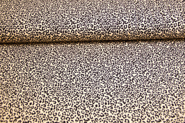 Jersey im Leo Design, Animal Print, beige, 0,5 m